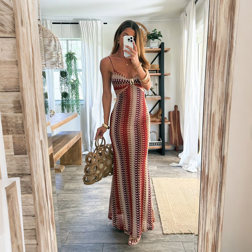 Woven Strap Dress for Summer