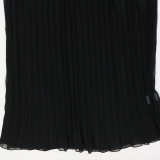 Women's Sexy Sleeveless Round Neck Velvet Sequin Patchwork Chiffon Party Maxi Dress