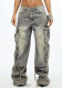 Women American‑Style Cargo Zipper Long Pants
