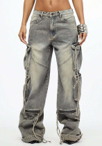 Women American‑Style Cargo Zipper Long Pants Women American‑Style Cargo Zipper Long Pants