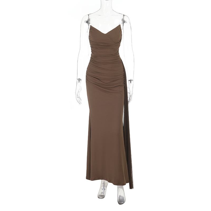Strapless Lace-Up Evening Dress for Formal Parties