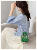Women's Summer Jelly Mini Bag, Kids' Bag Diamond-Quilted PVC Pearl Crossbody Bag