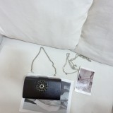Women French‑Style Sparkling Rhinestone‑Embellished Velvet Mini Handheld Evening Bag