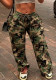 Women Casual American‑Style Camo Wide‑Leg Long Pants