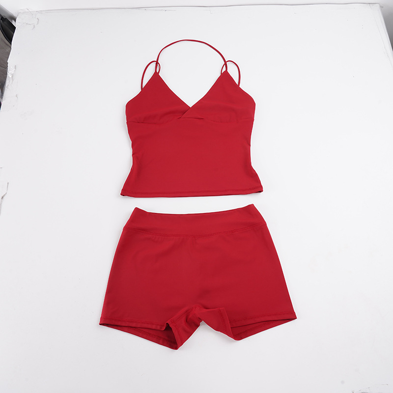 Stretch Yoga Fitness Running Loungewear Two-Piece Set