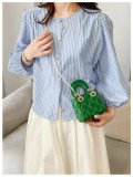 Women's Summer Jelly Mini Bag, Kids' Bag Diamond-Quilted PVC Pearl Crossbody Bag