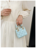 Women's Summer Jelly Mini Bag, Kids' Bag Diamond-Quilted PVC Pearl Crossbody Bag