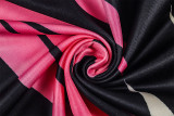 Women's Fashion Color-Block Halter Neck Bodycon Asymmetrical Summer Mini Dress