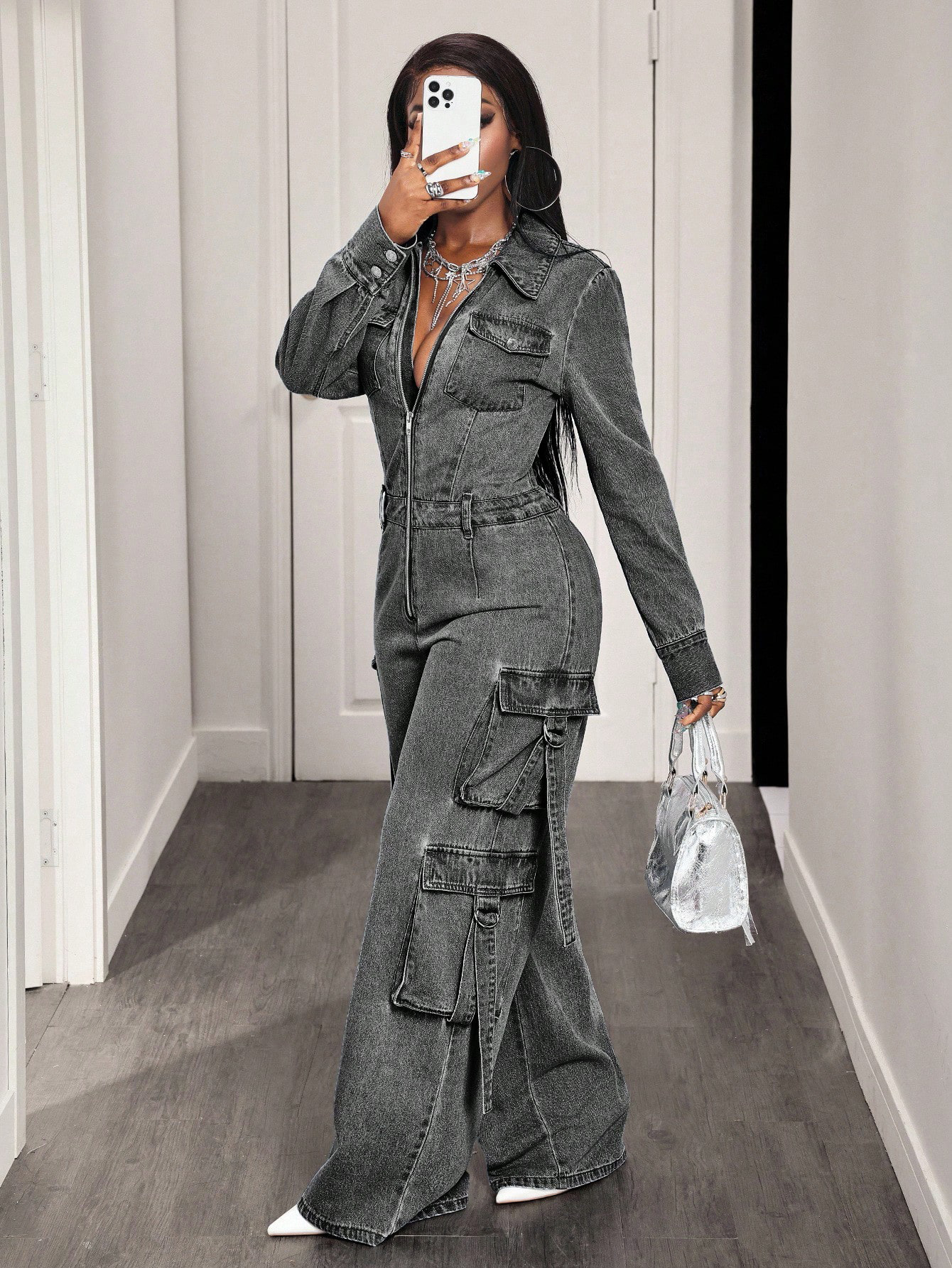 Denim Overall Jumpsuit for Casual Wear