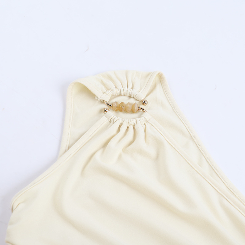 Slash Shoulder Slit Bodycon Dress for Summer Parties