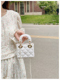 Women's Summer Jelly Mini Bag, Kids' Bag Diamond-Quilted PVC Pearl Crossbody Bag