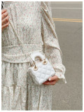 Women's Summer Jelly Mini Bag, Kids' Bag Diamond-Quilted PVC Pearl Crossbody Bag