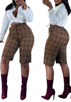 Women Casual Plaid 5‑Inch Shorts
