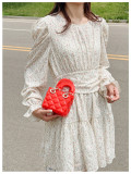 Women's Summer Jelly Mini Bag, Kids' Bag Diamond-Quilted PVC Pearl Crossbody Bag