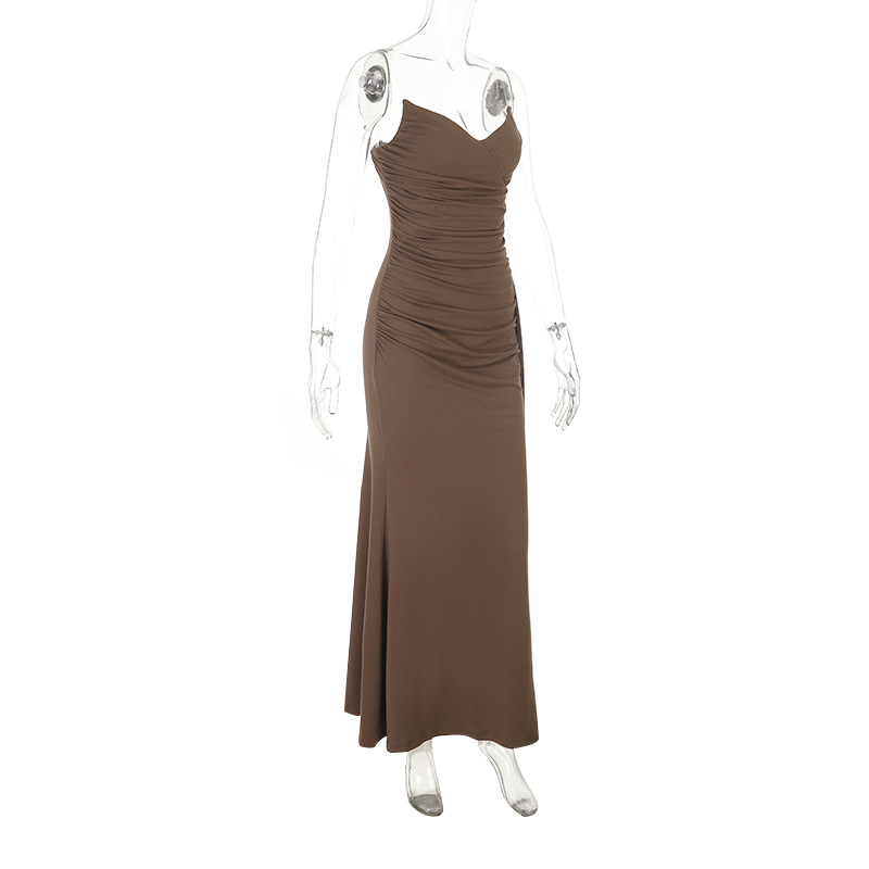 Strapless Lace-Up Evening Dress for Formal Parties