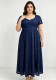 Plus Size Women Elegant Lace Maxi Dress