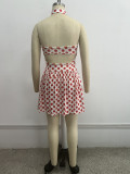 Y2K Women's Polka Dot Print Strapless Dress Mini Nightclub Dress