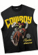 Women's American Cowboy Western Denim Horseback Riding Print Loose Round Neck Sleeveless Vest