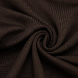 Fall Women's Solid Color Long-Sleeve Ribbon Detail Slim-Fit Capri Pants Set