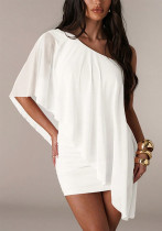 Women One‑Shoulder Cover‑Up Elegant Bodycon Dress Women One‑Shoulder Cover‑Up Elegant Bodycon Dress