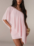 Women One‑Shoulder Cover‑Up Elegant Bodycon Dress
