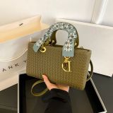 Women's Trendy Woven Handbag Crossbody Straps