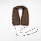 Fall/Winter Women's Sexy Low-Back Fuzzy Top with Slim-Fit Pants Set
