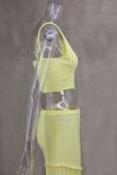Women Summer V‑Neck Cami Top and Pleated Skirt Two‑Piece Set
