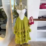 Women Casual Cami Top and Irregular Skirt Two‑Piece Set