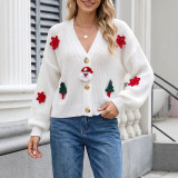 Women Christmas Hand‑Knitted Autumn Winter Knit Sweater