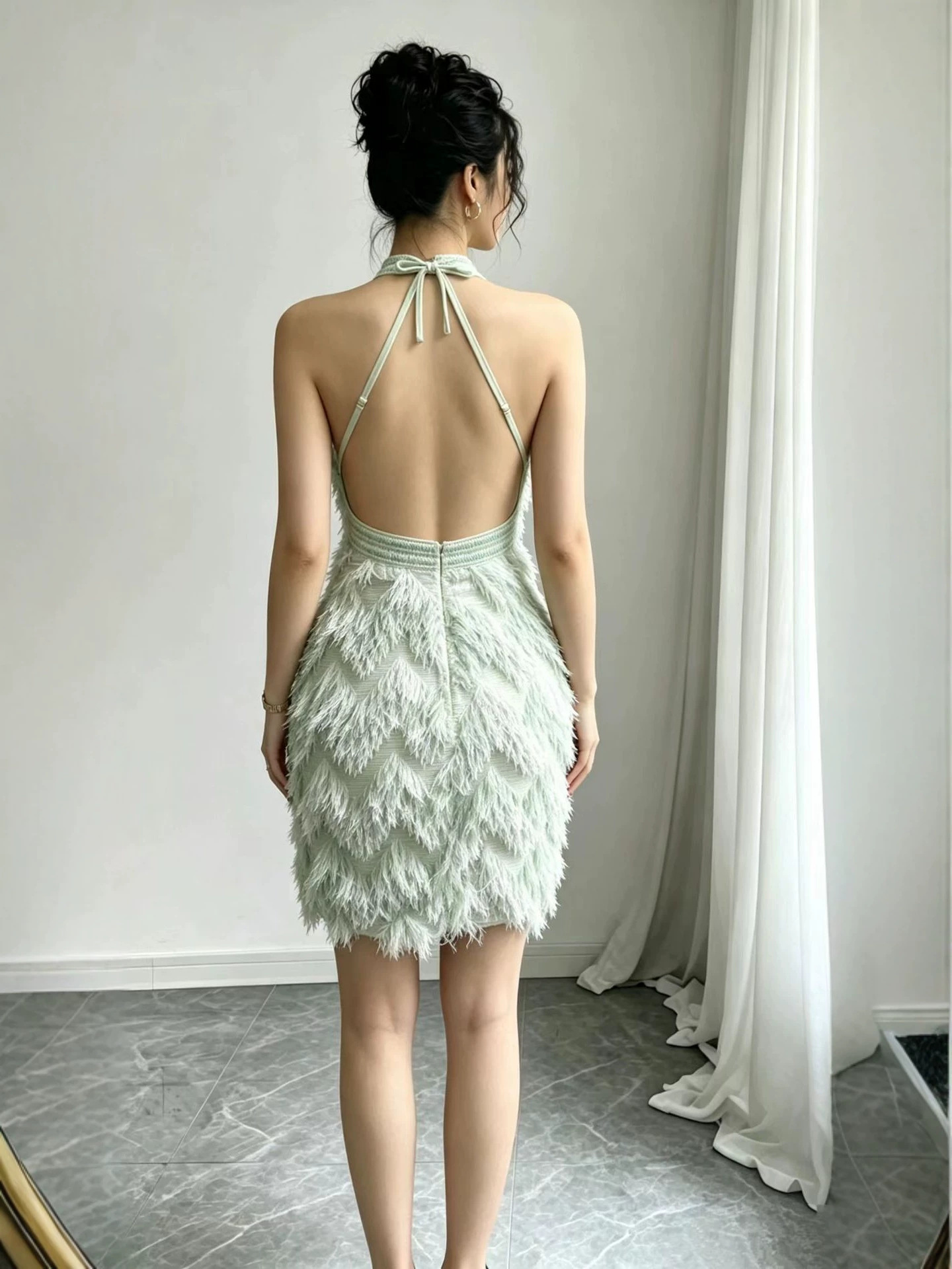 Cascading Ruffle Strap Dress for Beach Holidays