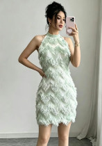 Women Cascading Ruffles Strap Beach Holidays Dress Women Cascading Ruffles Strap Beach Holidays Dress