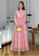 Women French V‑Neck Lace Embroidery Long Sleeve Summer Maxi Dress