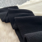 Women Summer Beaded Round Neck Sleeveless Color‑Block Knit French‑Style Dress