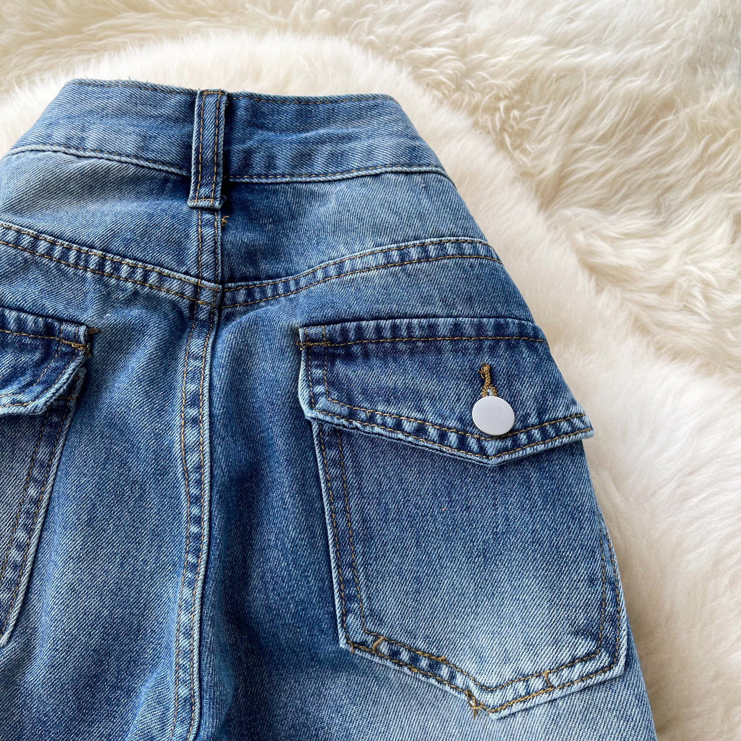 Bell Bottom Wide-Leg Denim Pants for Summer Streetwear