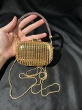 Women Rhinestone Tassel Mini Evening Clutch Purse