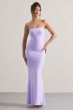 Women Sexy Printed Strapless Backless Mermaid Dress