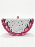 Women Full‑Rhinestone Formal Party Chain Evening Handbag