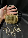 Women Rhinestone Tassel Mini Evening Clutch Purse