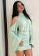 Women Autumn High Neck Off‑Shoulder Long Sleeve Ruched Bodycon Dress