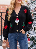 Women Christmas Hand‑Knitted Autumn Winter Knit Sweater