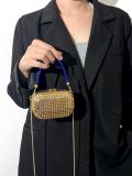 Women Rhinestone Tassel Mini Evening Clutch Purse