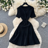 Women V‑Neck Short Sleeve Knit Dress
