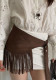 Women American Tassel Decor Waist Belt Layering Waistband