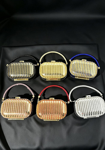 Women Rhinestone Tassel Mini Evening Clutch Purse