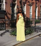 Women Summer V‑Neck Cami Top and Pleated Skirt Two‑Piece Set