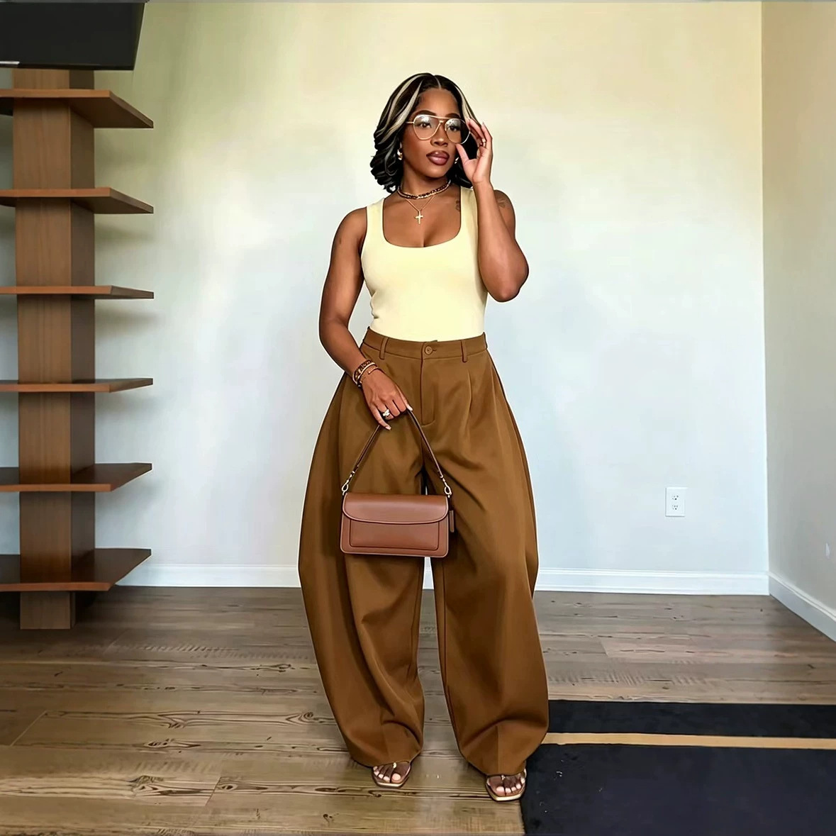 Loose Fit Straight Leg Pants for Casual Wear