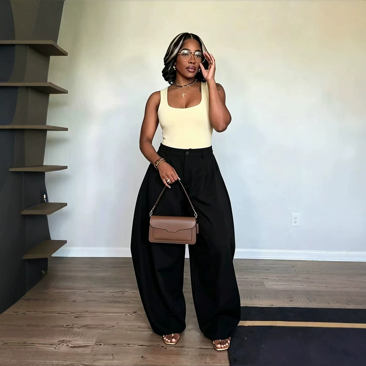 Loose Fit Straight Leg Pants for Casual Wear