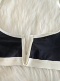 Women’s Sexy Push-Up V Wire Color Block Bikini Swimsuit