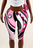 Women’s Plus Size Abstract Print Tight Fitting High Stretch Yoga Pants